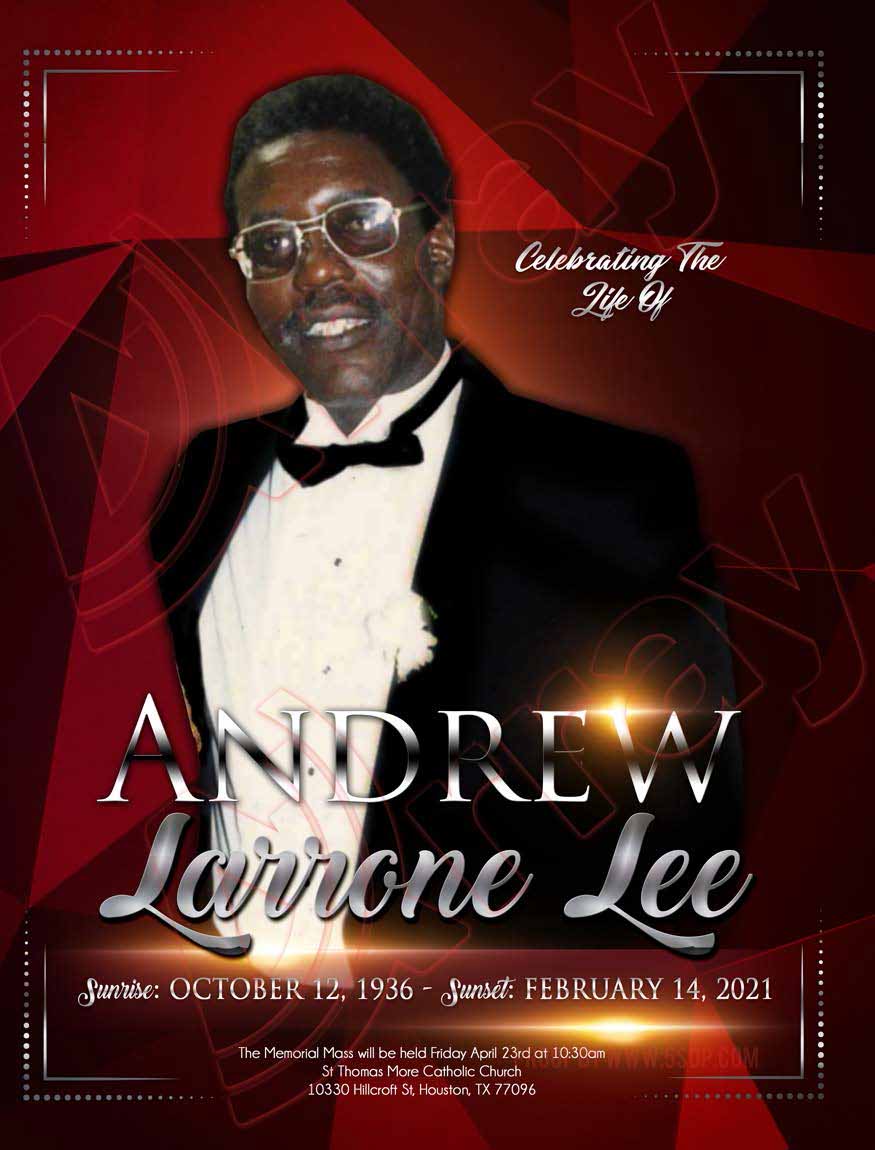 Andrew Larrone Lee 1936-2021