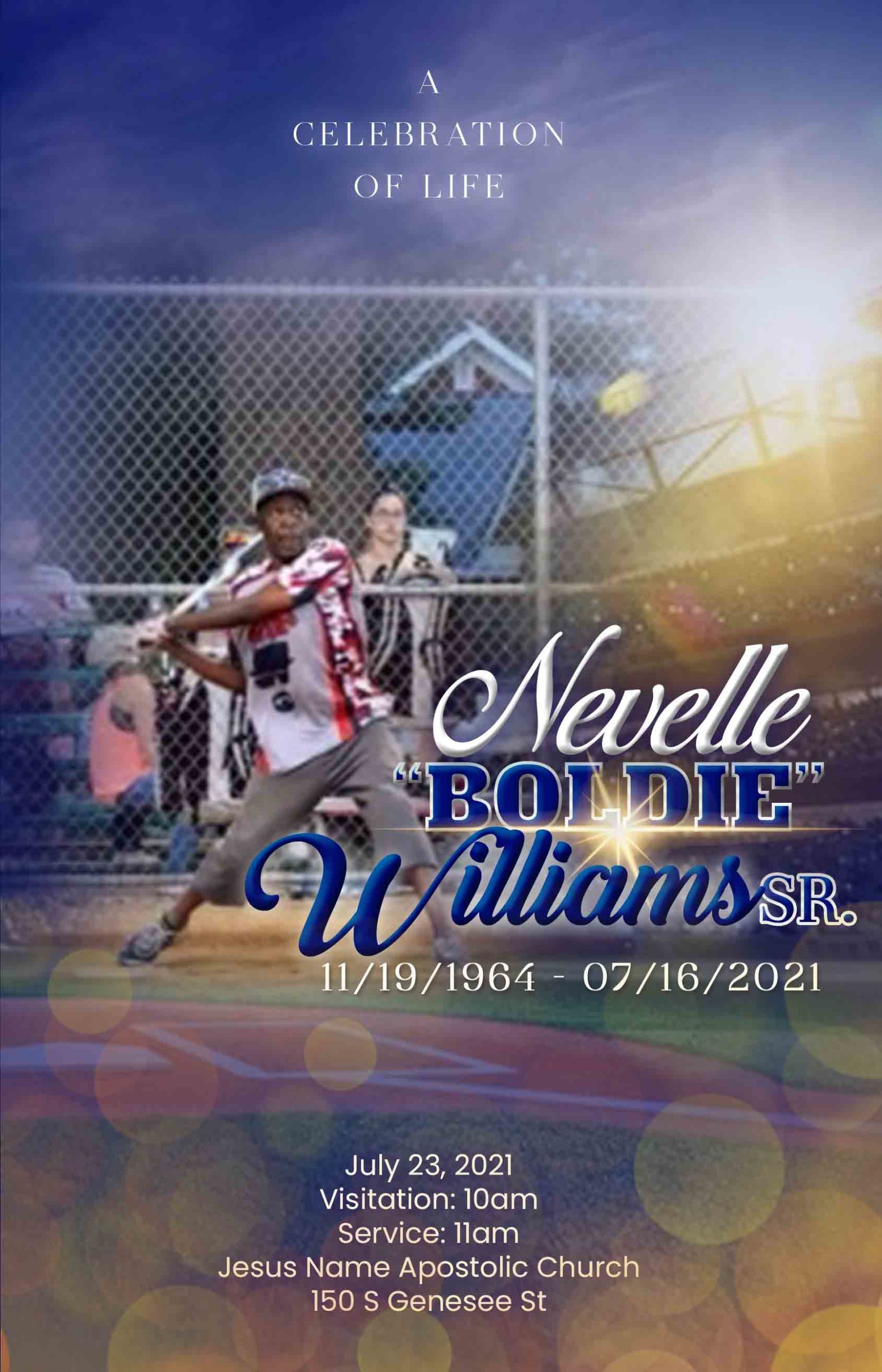 Nevelle Williams Sr. 1964 – 2021