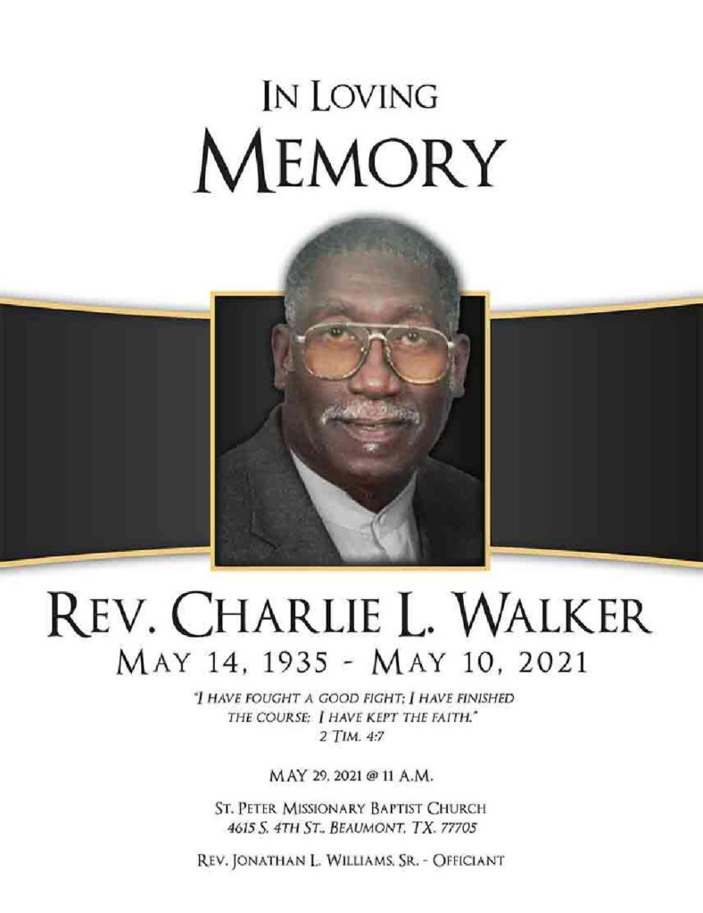 Charlie Walker 1935-2021