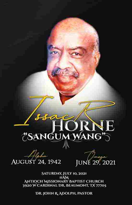 Isaac Horne Sangum 1942-2021