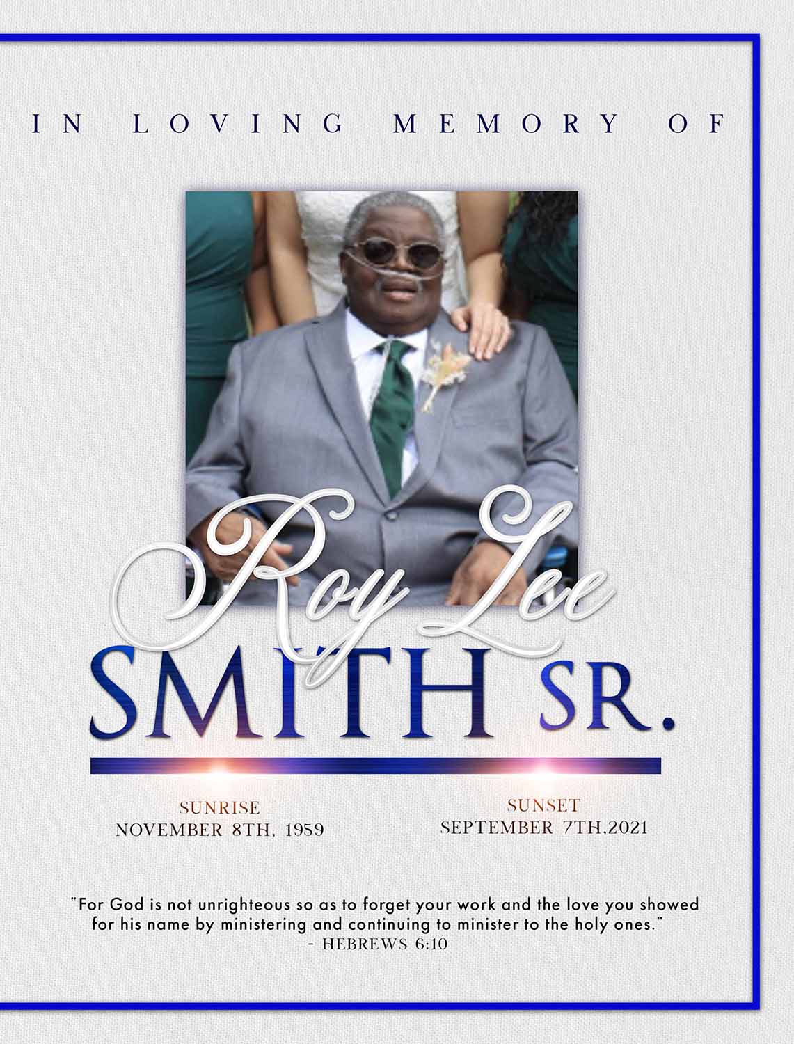 Roy Lee Smith Sr. 1959 – 2021