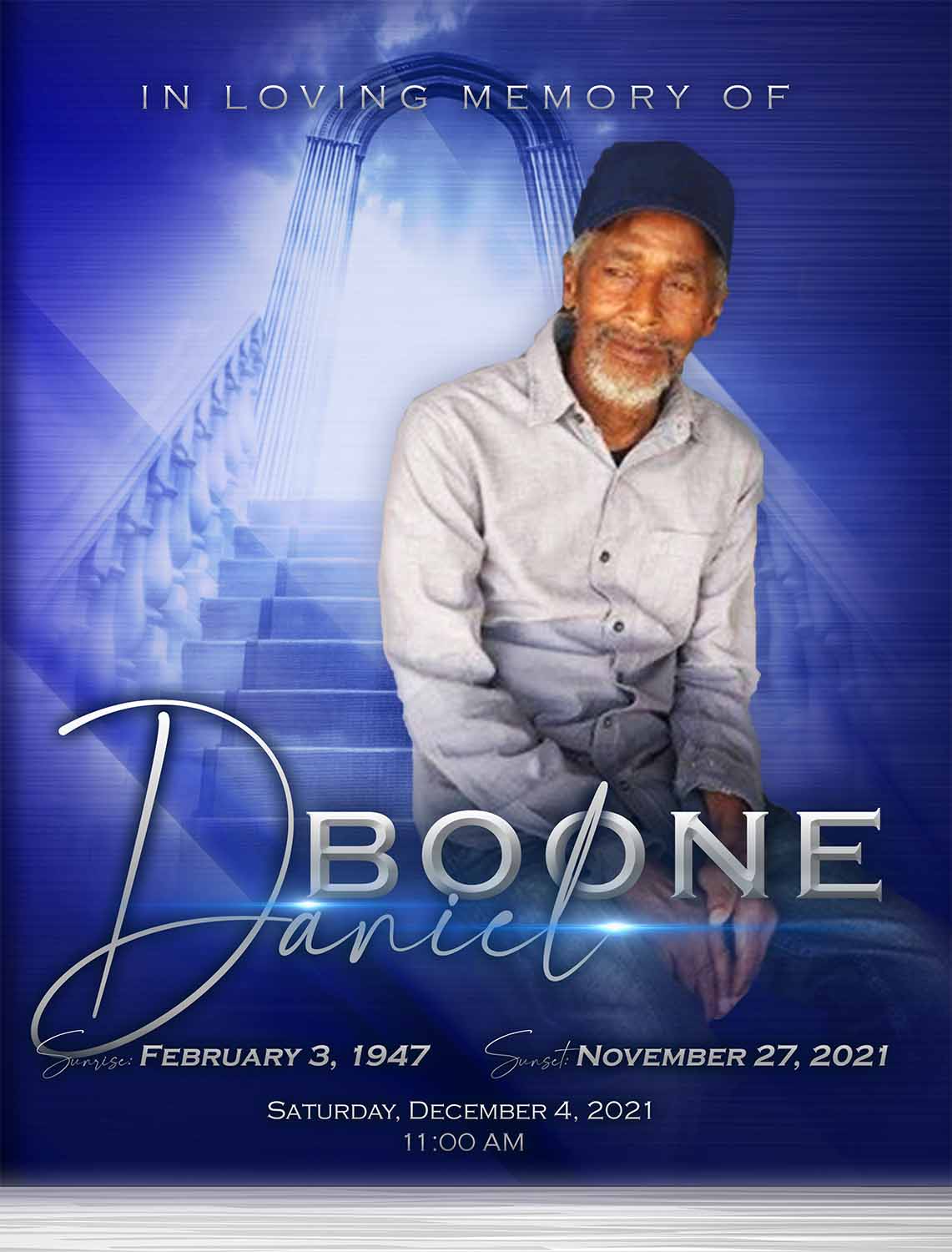Daniel Boone 1947-2021