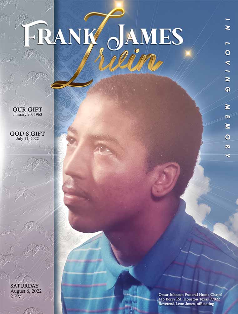 Frank James Irvin 1963 – 2022