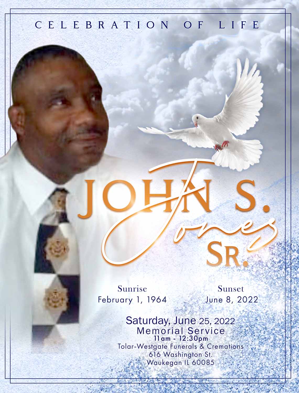 John Jones Sr. 1964 2022 Obituary Printing