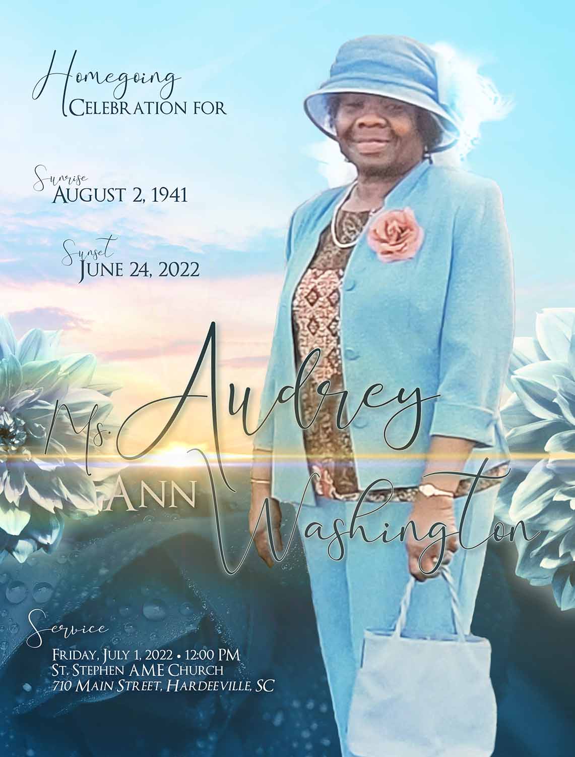 Audrey Ann Washington 1941 – 2022